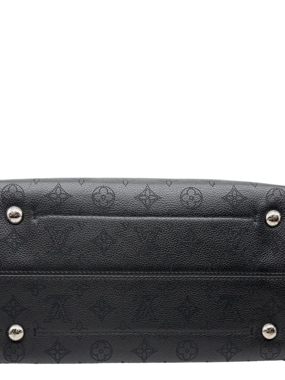 Louis Vuitton Hina MM Mahina Leather Tote Shoulder Bag Black